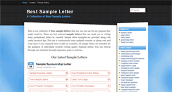 Desktop Screenshot of bestsampleletter.com